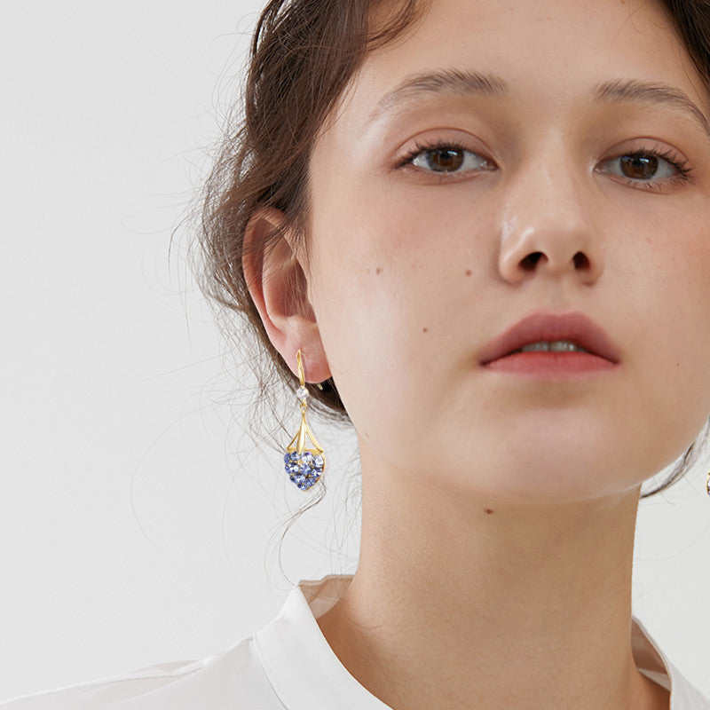 Diamond Heart Earrings